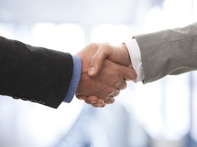 Businessmen shaking hands